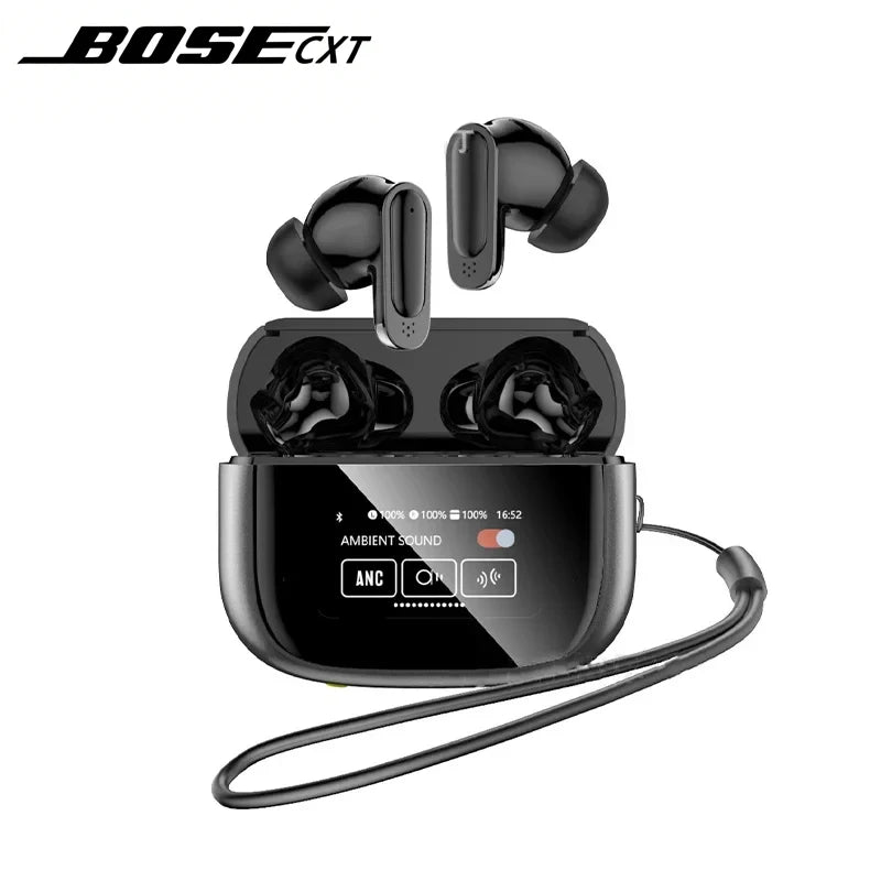 Fones de ouvido sem fio BOSECXT Ultra V11 Smart Touch multifuncionais com tela grande TWS ANC com cancelamento de ruído e graves pesados ENC