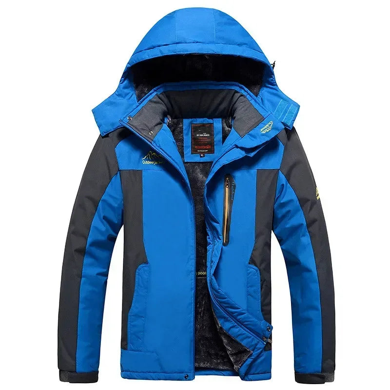 Men's Thick Warm Waterproof Hooded Parka Coat Windbreaker Military Fleece Jacket Plus Size 9XL
