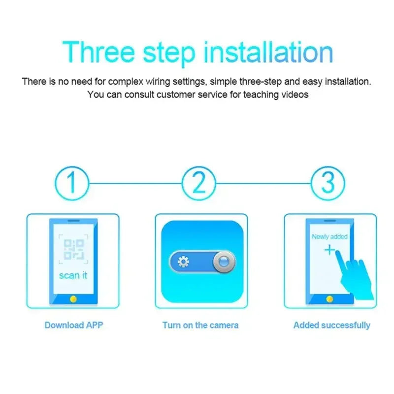 Wireless Camera 4K - Surveillance Security - Video Cam Night
