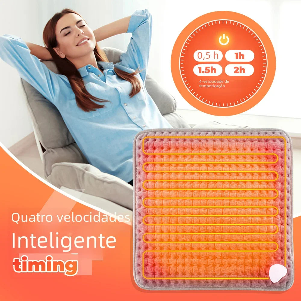 Almofada de Aquecimento Elétrico para os Pés Lavável Aquecedor de Pés Cobertor Térmico Macio de Pelúcia Tapete de Aquecimento para os Pés Casa Escritório Quarto