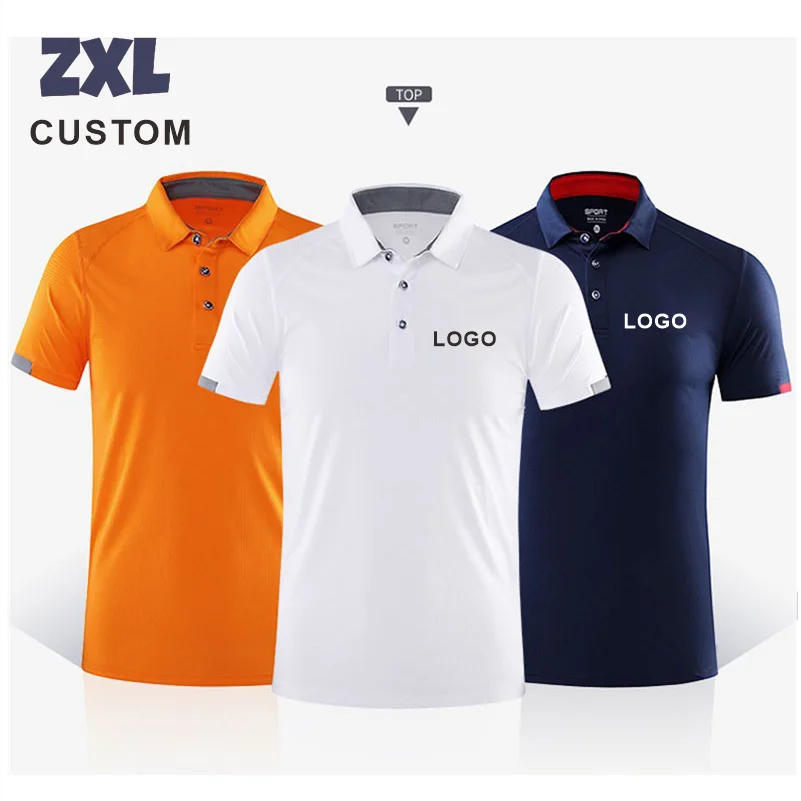Camisa Polo Masculina De Secagem Rápida Para o Verão Com Logotipo Personalizado Bordado Impressão Camisas De Golfe Masculinas E Femininas Design Personalizado 2023 Novo