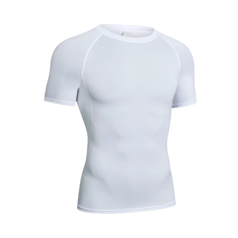 Camiseta Esportiva de Compressão Masculina Manga Longa Corrida Camisa Fitness Elástica Atlética Treino de Academia Esportiva Top