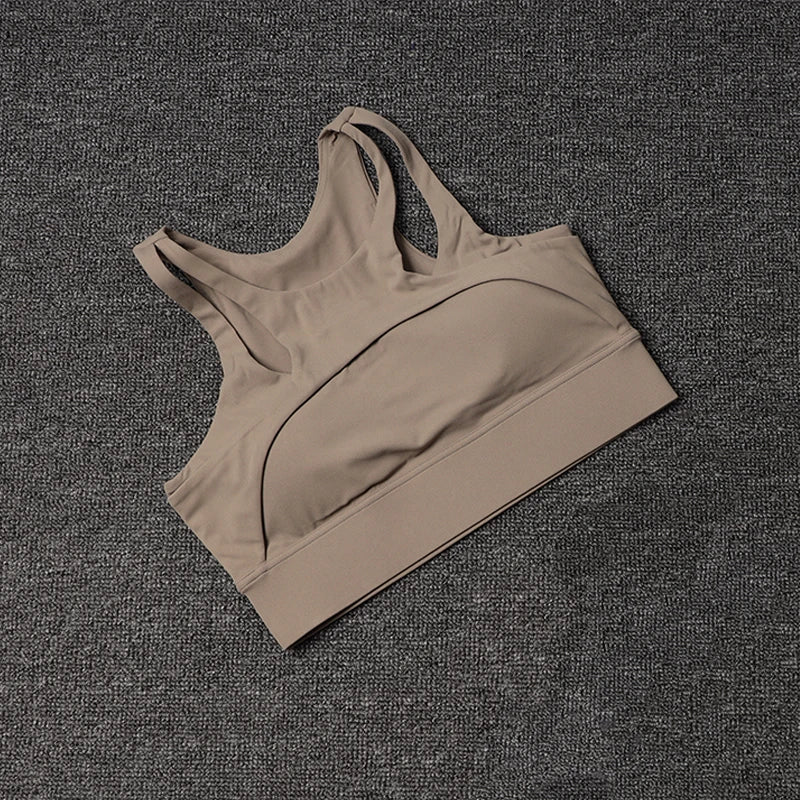 Sutiã Esportivo Vazado Sexy Fitness Academia Feminino Push Up Alto Impacto À Prova de Choque Roupa Íntima Top Curto Nu Mujer Sutiã de Yoga Feminino para Treino