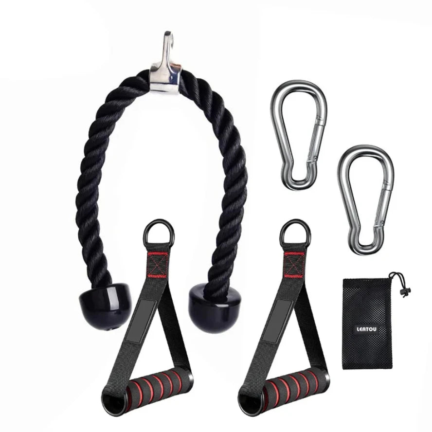 Triceps Lowering Rope Face Pull Handles Push Pull Down Cord For...