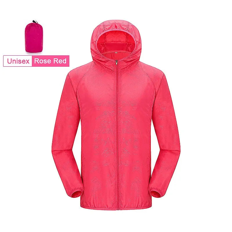 LNGXO Jaqueta Corta-Vento Unissex Masculina Feminina Impermeável Secagem Rápida Acampamento Trekking Pesca Capa de Chuva Roupa Anti-UV para Exterior
