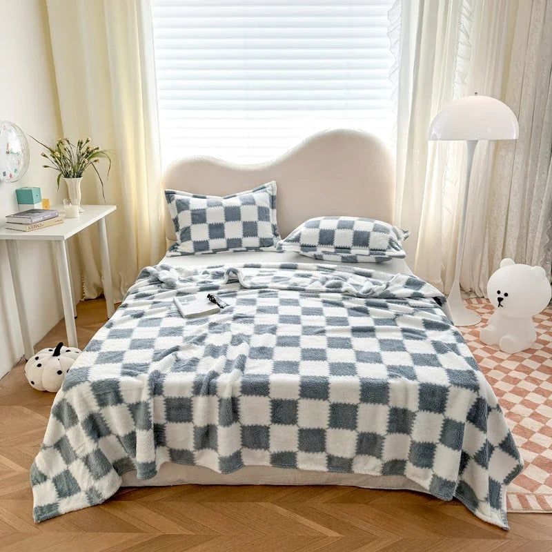 Cuddly Panda Printed Flannel Blanket - Super Soft and Warm, Adorable Home Décor Plush, Perfect for Playful Snuggles