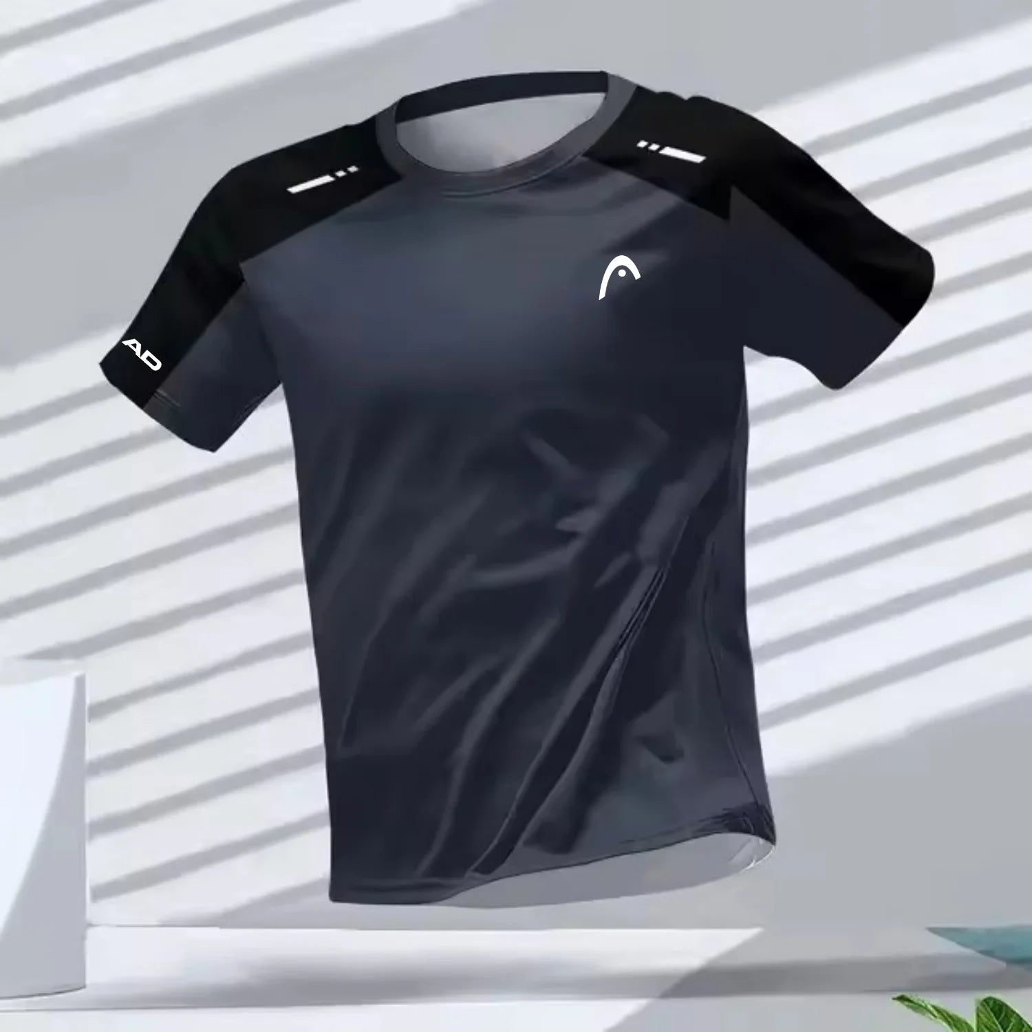 Camisetas Masculinas Esportivas para Corrida ao Ar Livre Treino Secagem Rápida Respirável Gola Redonda Manga Curta Casual Fashion Solta