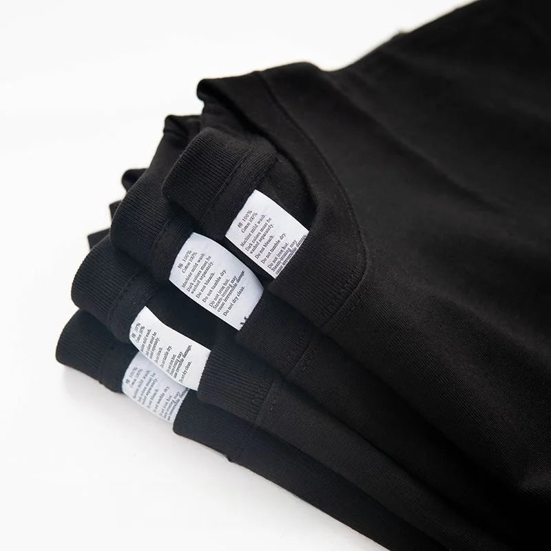 600g Heavyweight Pure Cotton Ort Sve T-irt Ex Summer Loose Casual Versatile  Color Base Irt Top