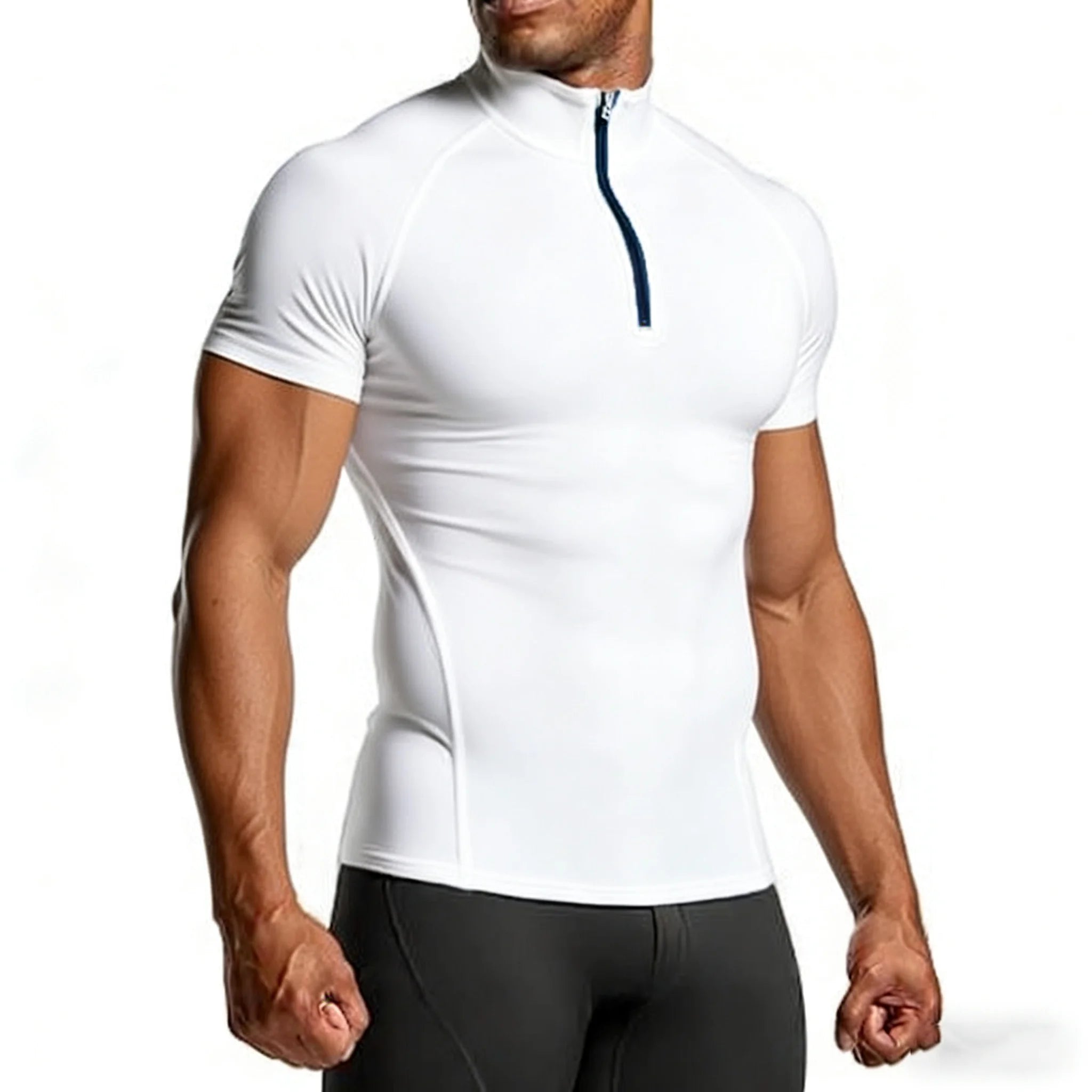 Camiseta de Compressão Masculina Esportiva de Verão Tops Tee Treino Roupa Esportiva de Academia Fitness Jersey Apertada Camiseta de Corrida Masculina