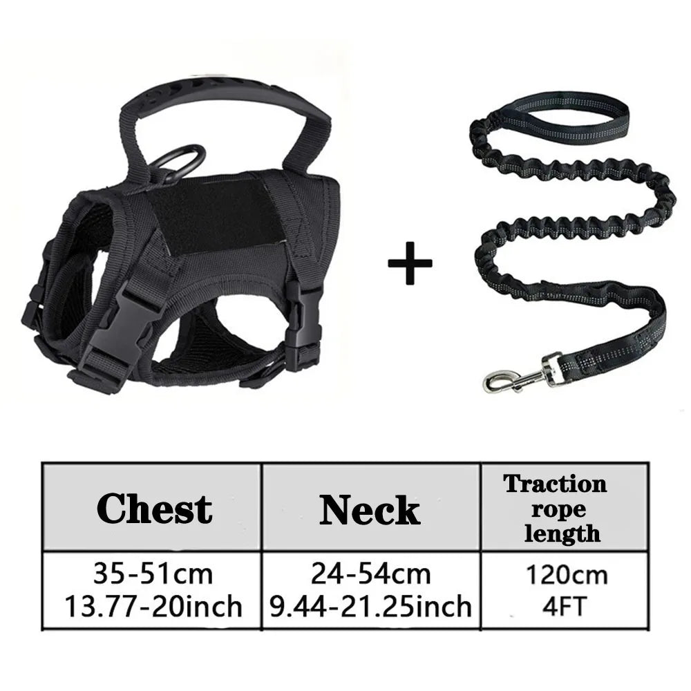 Tactical Gato Peitoral para Cachorro Leash para Working Ajustável...