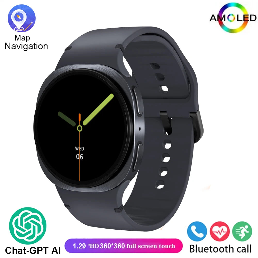 2025 Novos Relógios 8 Mini GPS Track Smart Watch para Homens Mulheres Saúde Esporte AMOLED Frequência Cardíaca Chamada Bluetooth Smartwatch À Prova D'água