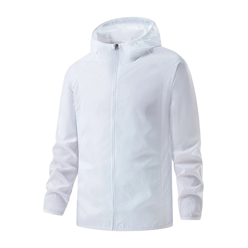 Jnln Unisex Hiking Jackets Waterproof Sun Protection Windbreaker Men Women Camping Climbing Outdoor Rain Coat Portable Clothes