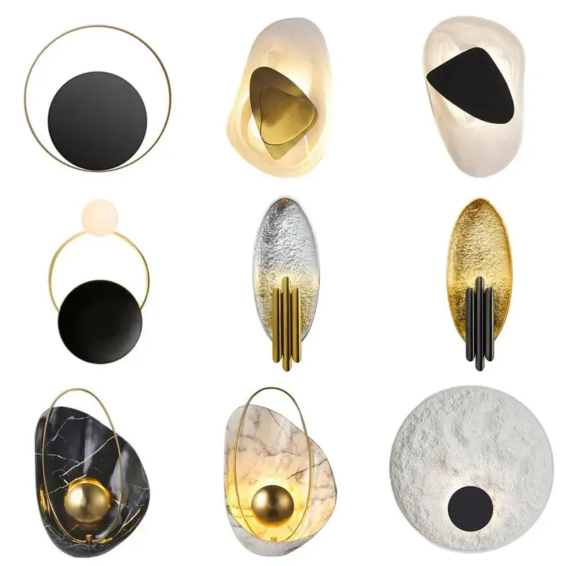 WonderNest Gradient Gray Chandelier 5 Heads Black