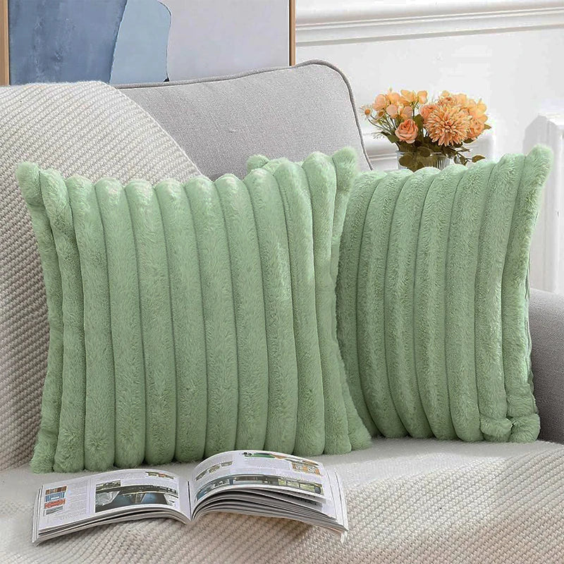 1pc Capa de Almofada de Veludo Cotelê Listrado, Almofada de Tecido Criativa para Sofá, Quarto, Carro, Decoração de Casa, Decoração de Ambiente