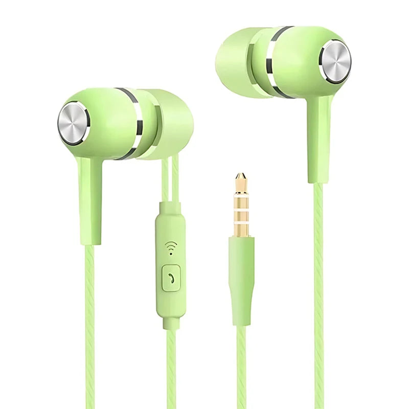 Fone de Ouvido com Fio de 3.5mm Intra-auricular HIFI Super Graves Fones Monitor para Esportes Fone de Ouvido Estéreo para Música e Jogos com Microfone