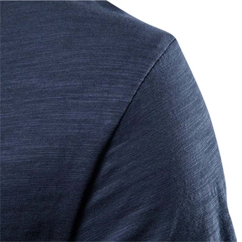 Camiseta Masculina 100% Algodão Casual Macia Fitness Verão Fina Camisetas Masculinas Roupa de Casa Gola O Manga Curta Lisa Camiseta para Homens