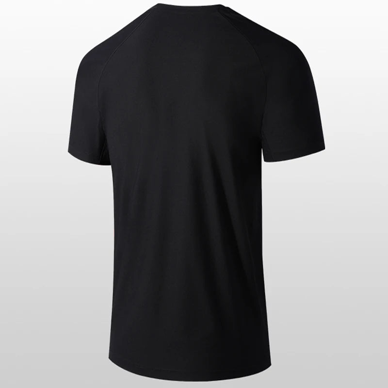Camiseta masculina verão nova Camiseta masculina de manga curta masculina cor sólida elástica Fitness masculina casual Secagem rápida camisetas 8276