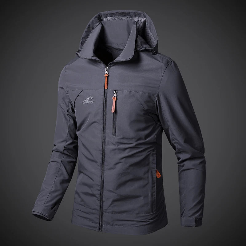 Jaquetas Quebra-Vento Masculinas Impermeáveis Militares com Capuz Jaqueta Masculina Nova de Combate Homem Outono Caminhada ao Ar Livre Ciclismo Bomber Corta-Vento