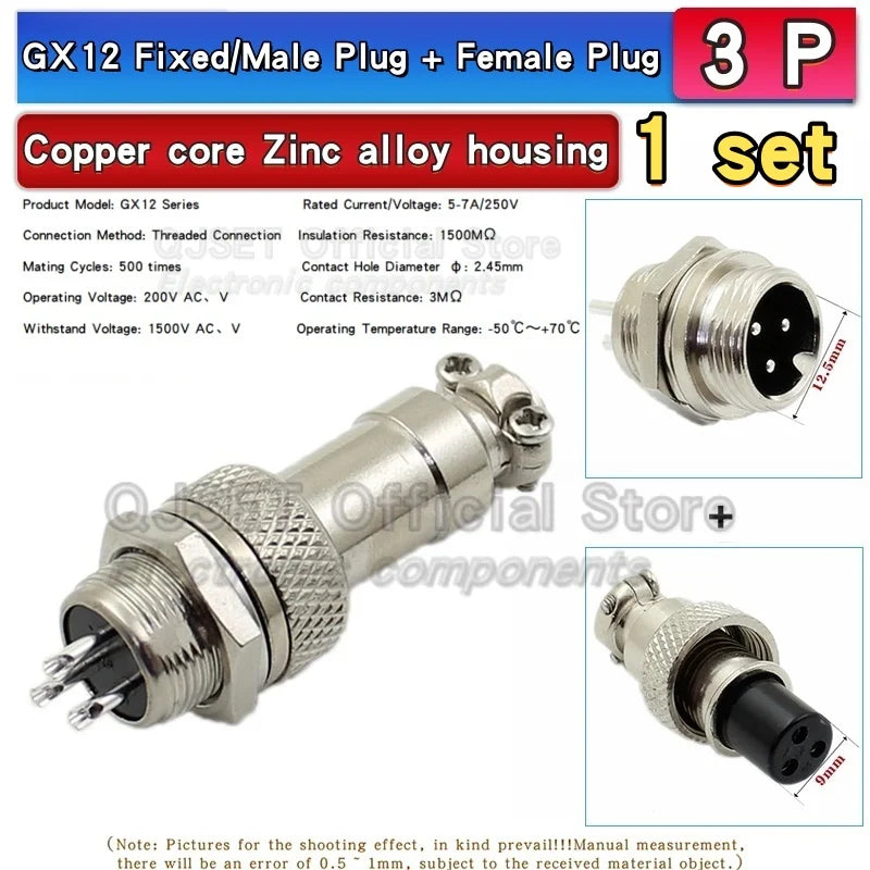 WonderNest GX12 GX16 GX20 Aviation Plug Set 2-15 Pin