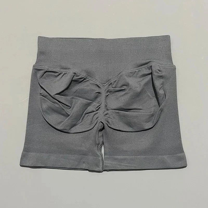 Conjuntos de Academia Femininos 2 Peças Impacto Sem Costura Fitness Yoga Roupa Esportiva Halter Top Shorts Roupa de Treino Corrida Roupa de Academia