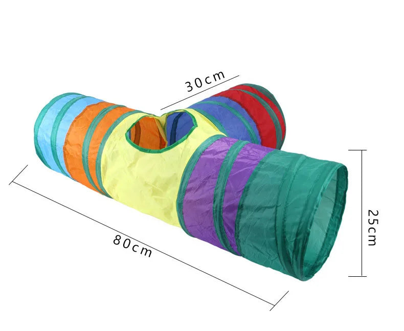 Túnel Dobrável para Gatos Brinquedo Interativo para Gatos e Filhotes Treinamento Divertido para Gatinhos Entediados Brinquedo de Túnel para Cães, Gatos e Coelhos