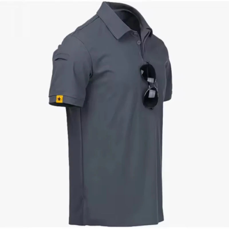 Camisetas Militares Táticas Masculinas de Verão Secagem Rápida Respiráveis Elásticas para Caminhada Camping Escalada Esportes Academia
