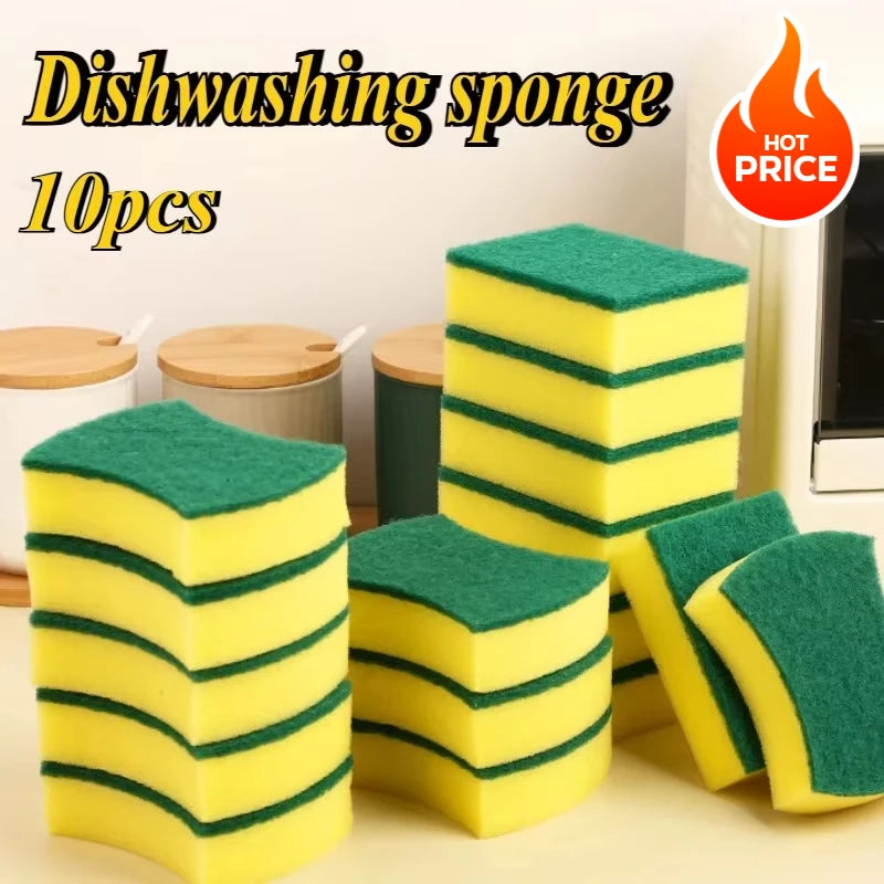10/5/1Pc Esponja de Cozinha para Lavar Louça Macia Absorvente Limpa Esfregar Panela Esfregão de Ferrugem Kits de Remoção Escova de Limpeza Doméstica Esponja