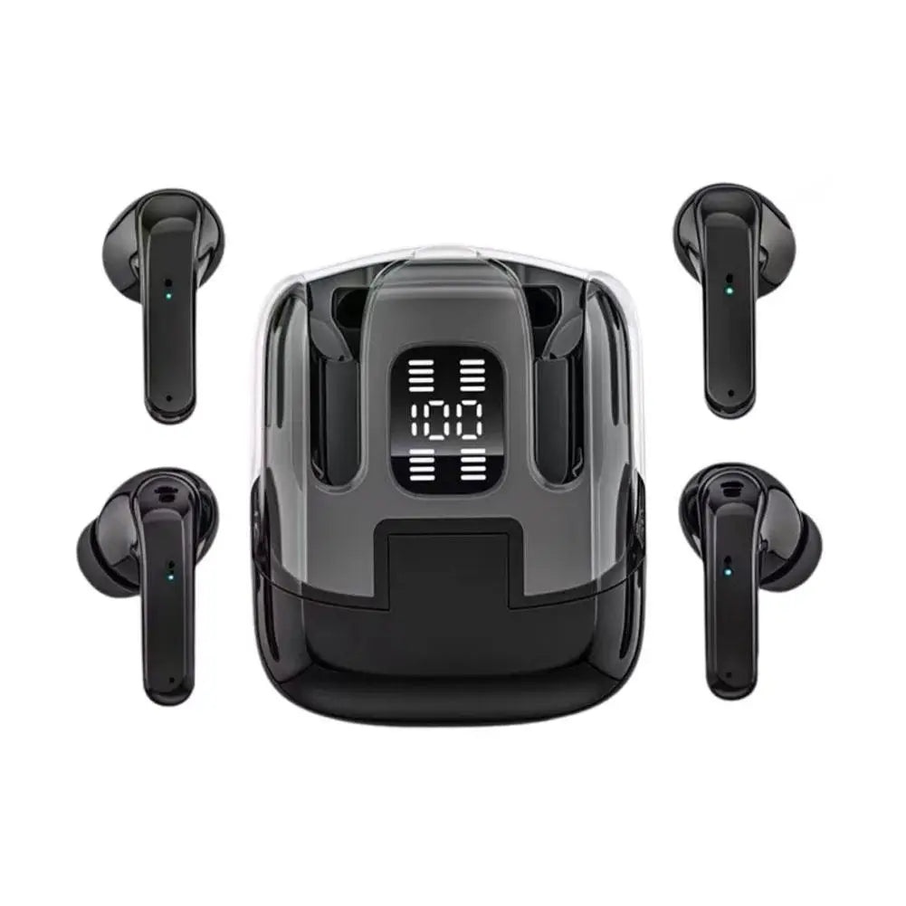 2 Pares Fones de Ouvido Sem Fio Bluetooth 5.5 HiFi Graves Estéreo com Cancelamento de Ruído para Laptop e Celulares
