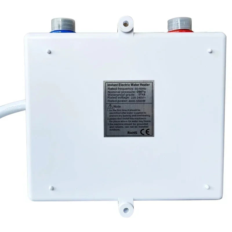 Aquecedor de Água Instantâneo 220V 4600W Aquecedores Elétricos Portáteis para Banheiro Cozinha Chuveiro de Água Quente e Aquecimento Doméstico de Cozinha