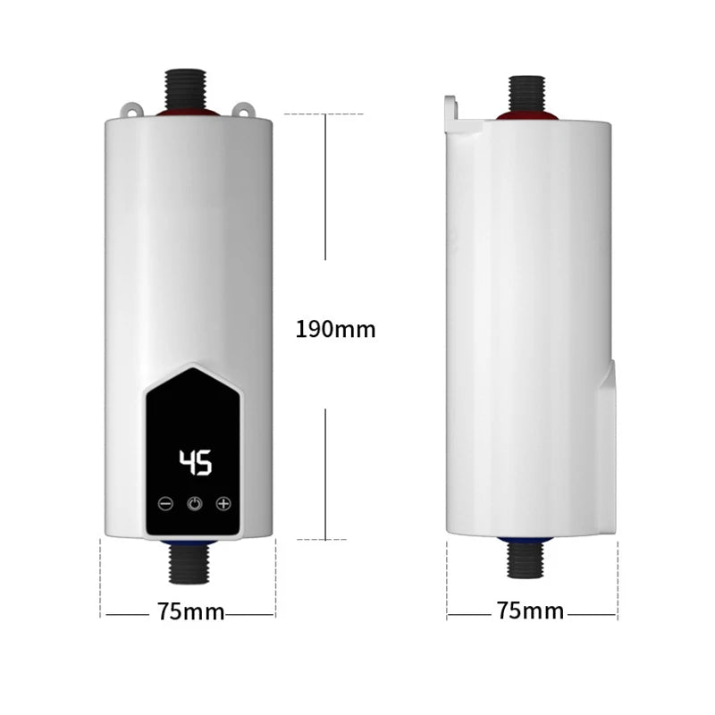 Torneira Elétrica Aquecedor de Água Instantâneo para Cozinha e Banheiro 3500W, Aquecedor de Água Sem Reservatório, Máquina de Aquecimento de Água Quente Instantânea, Chuveiro 110V