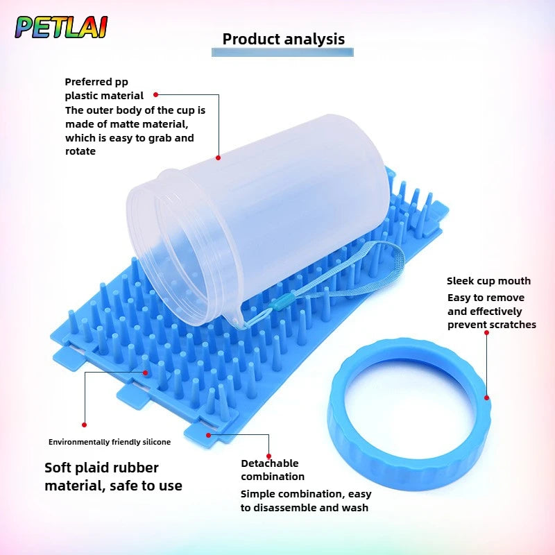 Copo limpador de patas de cachorro, gira para limpeza profunda, para casa, copo para limpar patas de gato, para lama suja, copo automático de lavar patas de animais de estimação
