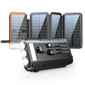 Power Bank Solar 43800mAh Carregador Sem Fio 4 Painéis Solares Luz LED