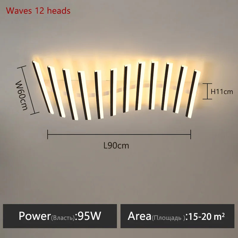 WonderNest Modern LED Linear Ceiling Light Home Decor