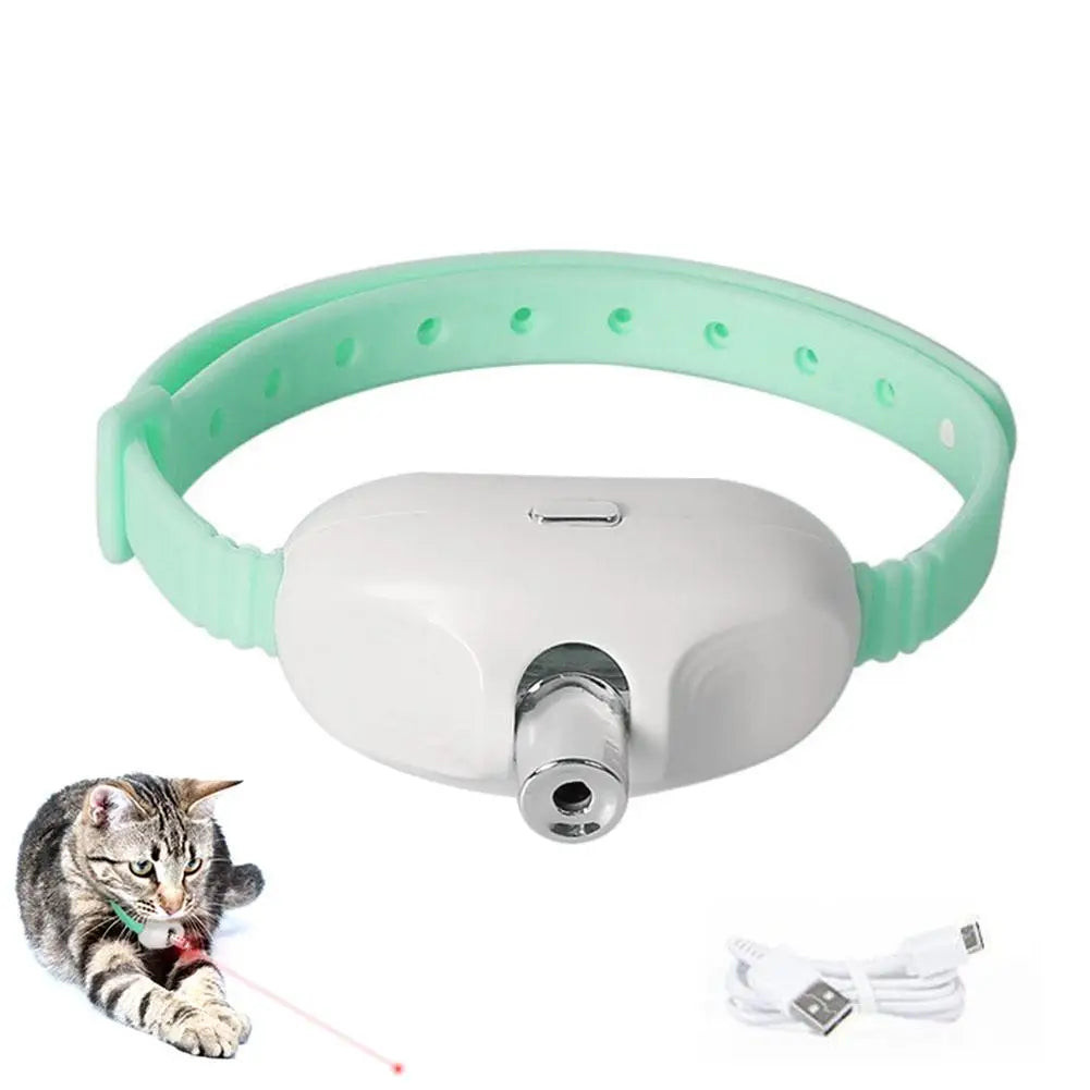 Coleira Inteligente de Brinquedo Laser para Gatos Recarregável Infravermelho Automático Interativo para Aliviar Ansiedade Suprimentos para Animais de Estimação