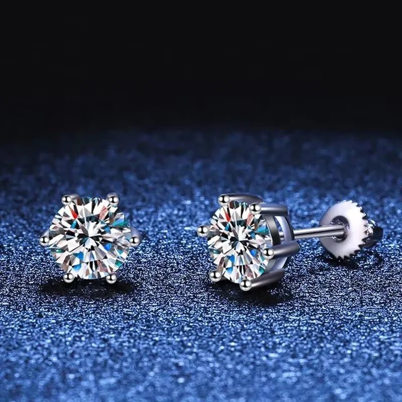Brincos de Moissanite em Prata 925