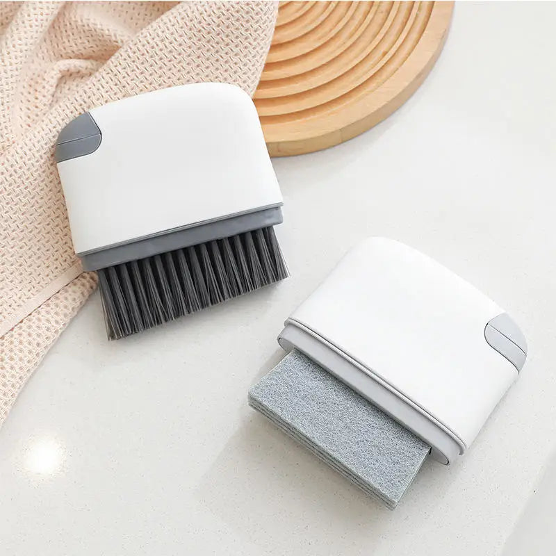 Window Rail Cleaning Brush 2 in 1 Door Groove Hair Grip Brushes Multifunction Windows Slot Sliding Household Kitchen Accessories