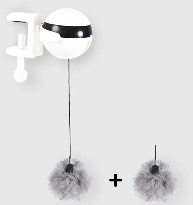 Brinquedo Eletrônico para Gato com Movimento YoYo Bola Elevatória Elétrica Flutter Interativo para Gatos Brinquedo Giratório Interativo para Animais de Estimação