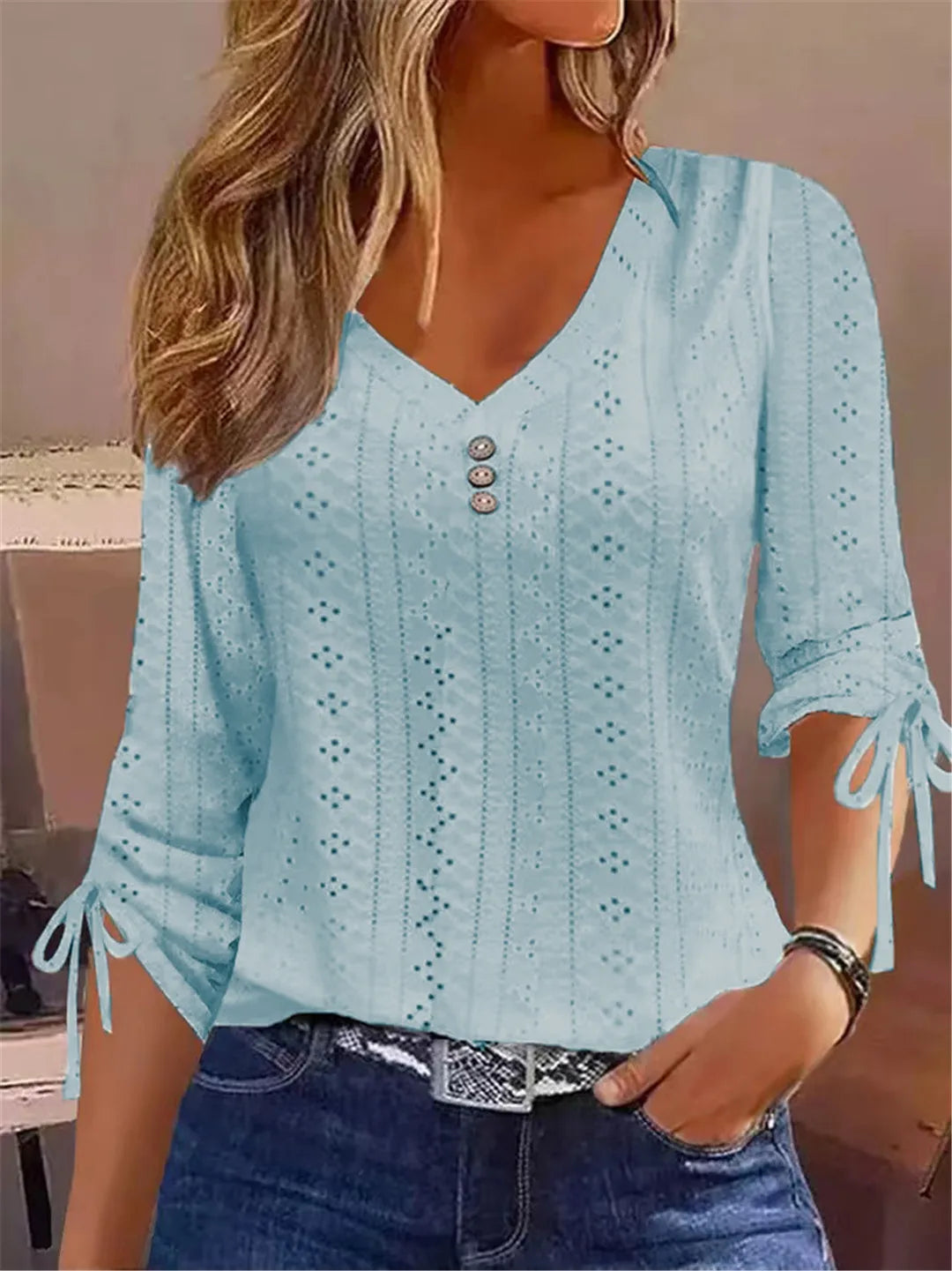 Camisa de Renda Sólida Blusas Femininas Camisetas Roupas Primavera Outono Básica Coreana Branca Blusa Vintage Feminina Roupas Y2K Pulôver Camiseta - SY2307255 Branca XL