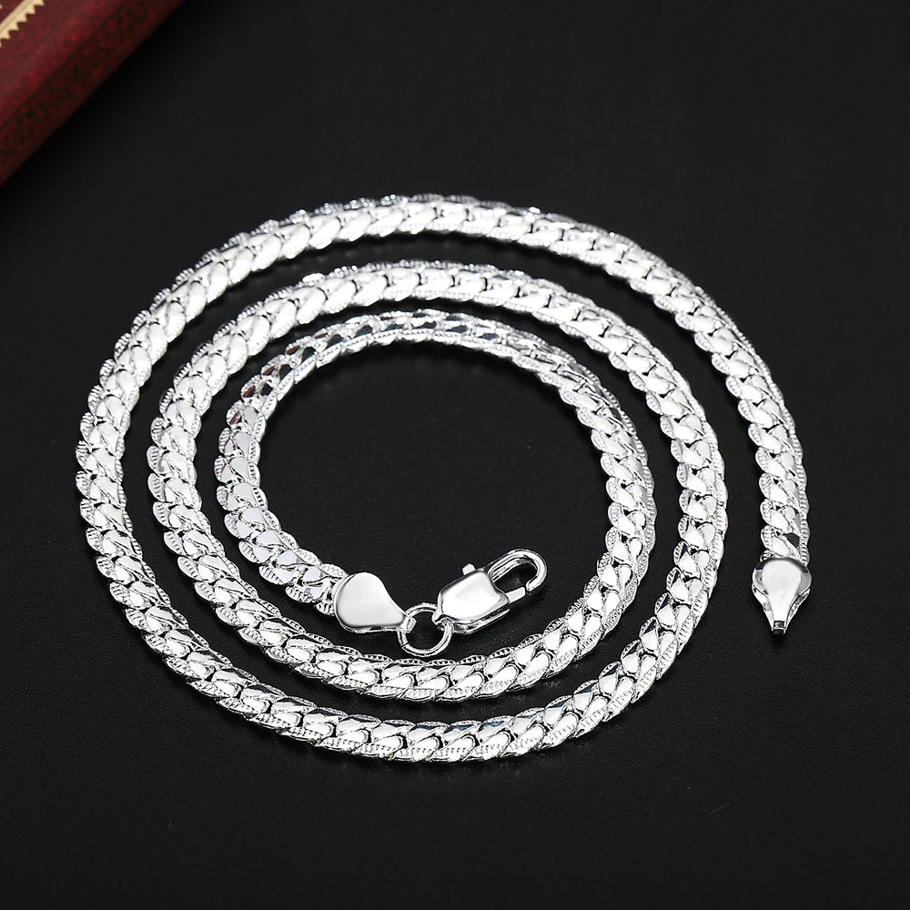 20-60cm Colar De Luxo Prata Esterlina 925 Marca Design Nobre Corrente Para Mulheres Homens Moda Casamento Noivado Joias