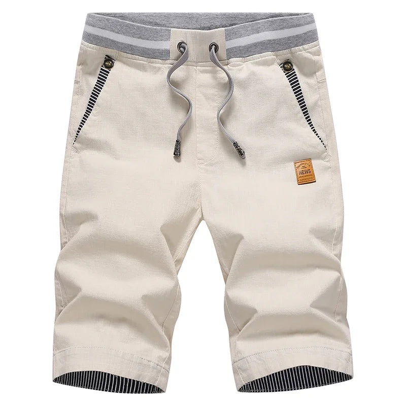 Mais Recente Algodão Masculino Moda Masculina Shorts Curtos Verão Casual Shorts Linho Masculino Bermudas Praia Plus Size 4XL Joggers Masculino Hot