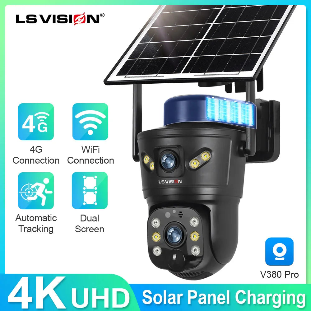 LS VISION 4G - /WIFI Outdoor - Solar Camera 8MP