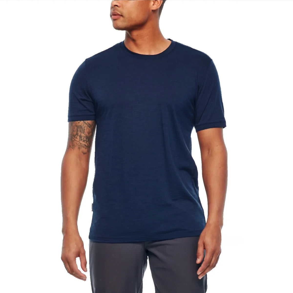 Camiseta Masculina de Lã Merino Solta Manga Curta para Corrida Ar Livre Fitness Secagem Rápida Respirável Fina de Verão Gola Redonda