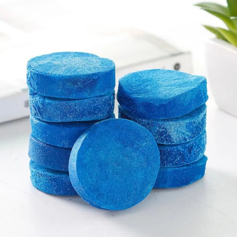 Toilet Bowl Cleaner Automatic Self-Cleaning 10 Tablets Blue Bubble Lemon Lavender Scent Powerful Deodorizer for Bathroom WC Fres