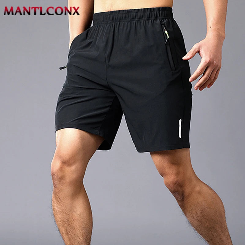 Summer Classic Joggers Men's Shorts Gym Fitness Quick Dry Running Sports Board Shorts New Summer Casual Bottom Zipper Pockets