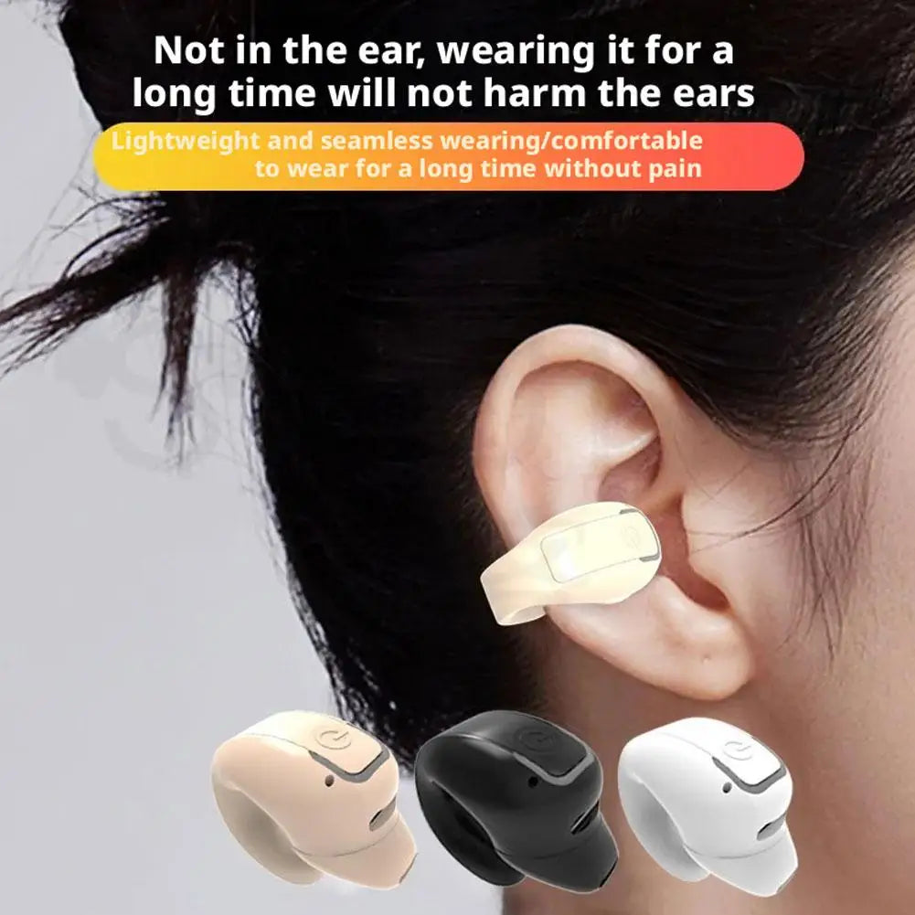 Fones de ouvido de condução de ar tipo aberto Bluetooth 5.4 Clip-On Único HIFI Som estéreo à prova d'água Esporte/Corrida Mini Fone de Ouvido