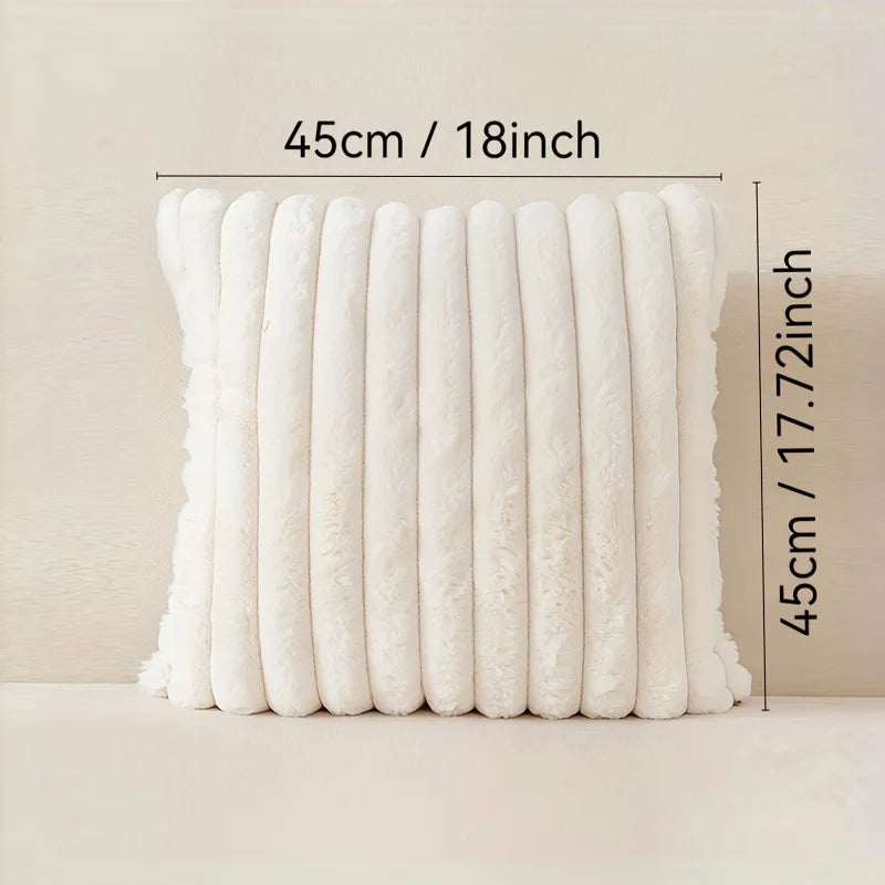 1pc Capa de Almofada de Veludo Cotelê Listrado, Almofada de Tecido Criativa para Sofá, Quarto, Carro, Decoração de Casa, Decoração de Ambiente