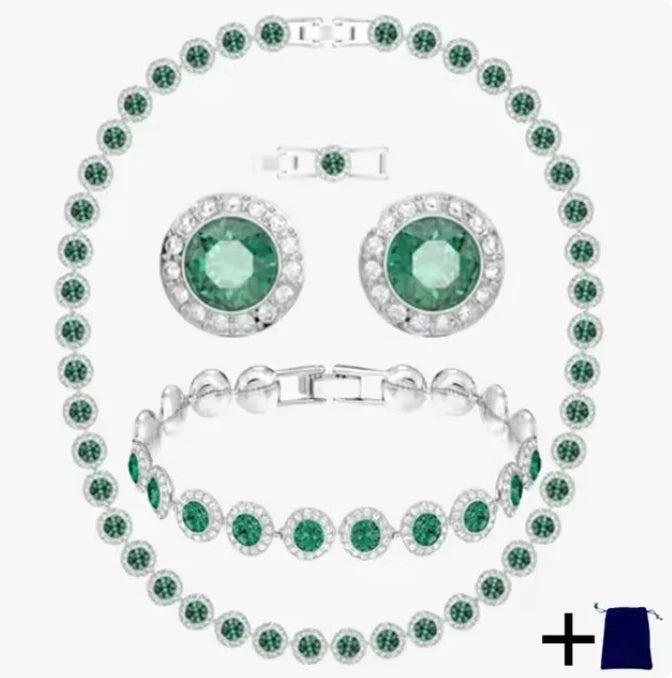 Conjunto de joias de alta qualidade da UE 2025 conjunto de joias de casamento luxuosas e requintadas conjunto de joias simples e elegante
