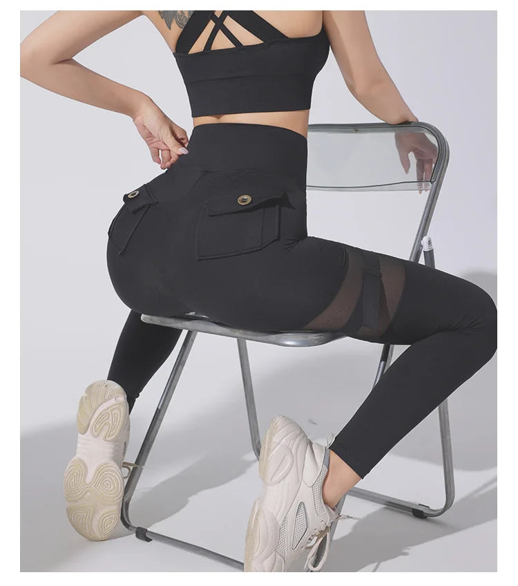 Mulher Novo Estilo Quente Roupa de Academia Treino Esportivo Calças Legging Recortadas Fitness Feminina Cintura Alta Yoga Tights