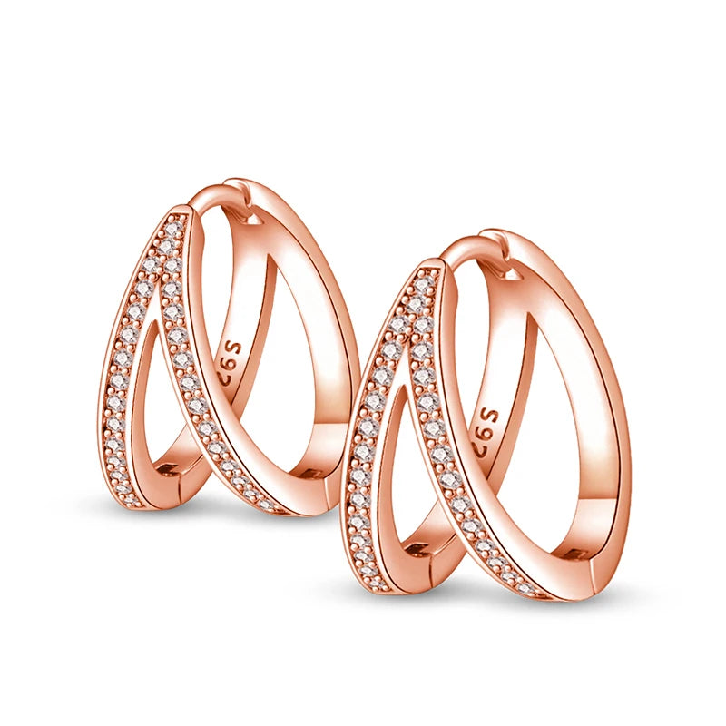 Brincos de Flamingo Girafa Estrela e Lua Flor Série Ouro Rosa Prata Esterlina 925 Joias Elegantes para Festas Presentes