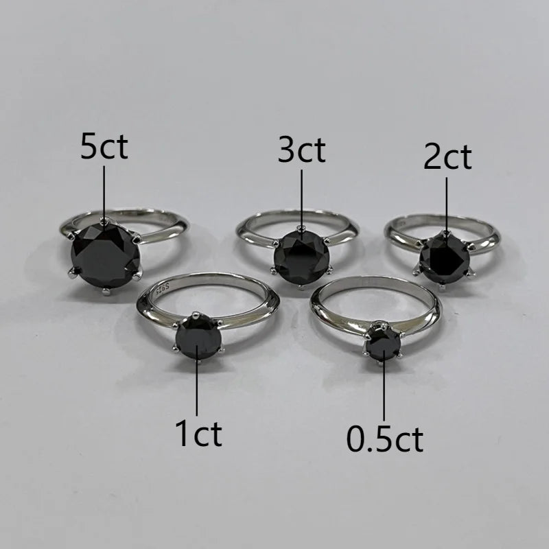 JoyceJelly 1/2/3/5ct Anéis de Moissanite Coloridos Femininos Com GRA Prata Esterlina 925 Joias de Luxo Atacado Preço Baixo